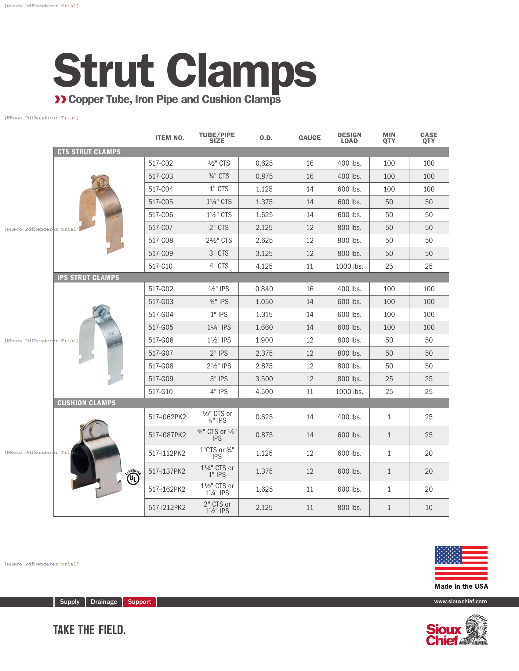 STRUT CLAMPS - BROCHURE.PDF Brochure Document